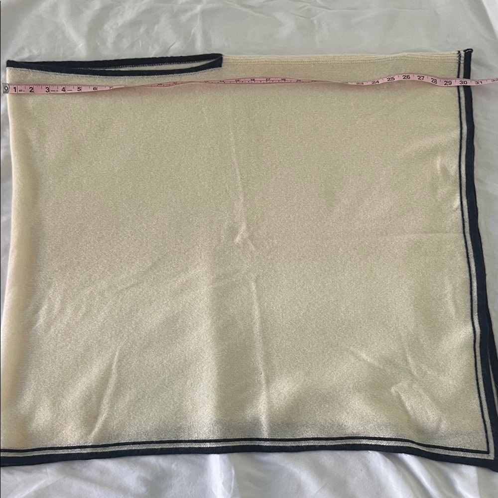 Cashmere tipped poncho